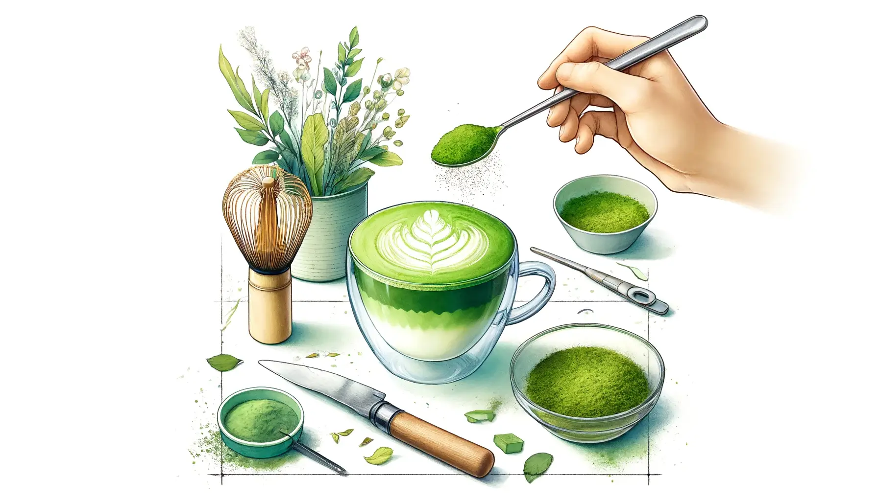 How To Make A Latte With Matcha Green Tea Powder
